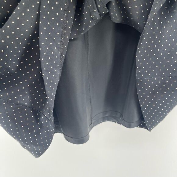 Banana Republic Women’s 100% Silk Black Polka Dot Tie Waist Skirt Size 4 - Picture 7 of 8